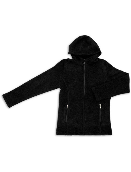 Fleecejacke Kapuze 100% Schurwolle Herren