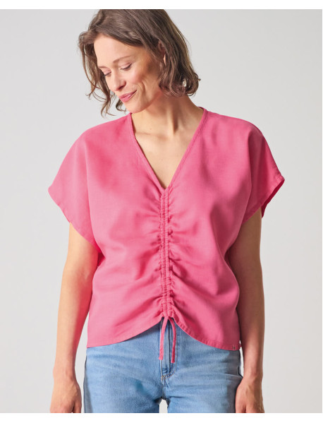 Hanfbluse V-Ausschnitt 