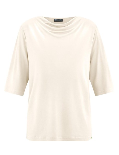 Hanf-Lyocell Wasserfallshirt mit halblangem Ärmel