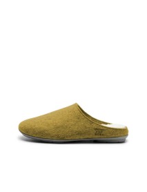 Merinowolle Hausschuh recycelt Unisex Curry – Homeslipper Wool