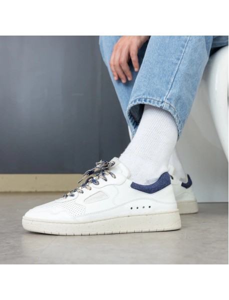 Veganer Hanf Sneaker Unisex Apfel-Leder Marino – Level