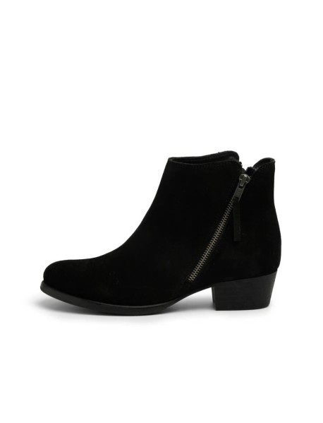Leder Bootie Damen Schwarz vegetabil gegerbt – Svenja Suede