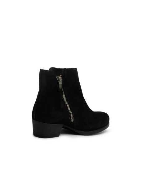 Leder Bootie Damen Schwarz vegetabil gegerbt – Svenja Suede