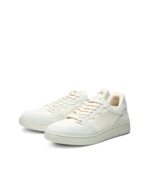 Leder Sneaker vegetabil gegerbt White-Taubenblau – Sammy