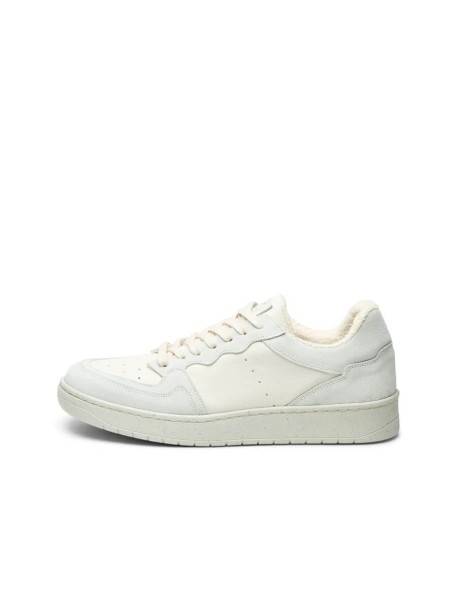 Leder Sneaker vegetabil gegerbt White-Taubenblau – Sammy
