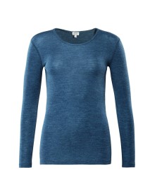 BIANCA – Damen Langarm-Unterhemd aus Bio-Merinowolle & Bio-Baumwolle