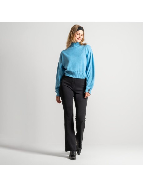 EVOLET Schlaghose aus Bio-Baumwolle trueStory   – Slim Fit mit hohem Bund